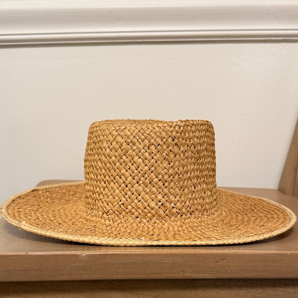 Woven Straw Wide-Brim Sun Hat – Natural